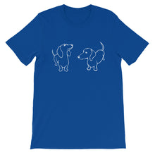 Load image into Gallery viewer, Dachshund Twins - Unisex/Men's T-shirt - WeeShopyDog