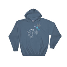 Load image into Gallery viewer, Dachshund Snowflakes - Hooded Sweatshirt - WeeShopyDog