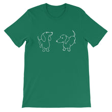 Load image into Gallery viewer, Dachshund Twins - Unisex/Men's T-shirt - WeeShopyDog