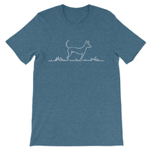 Load image into Gallery viewer, Chihuahua Grass - Unisex/Men's T-shirt - WeeShopyDog