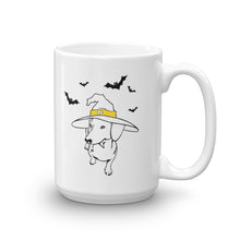 Load image into Gallery viewer, Dachshund Halloween Bats - Mug - WeeShopyDog