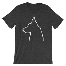 Load image into Gallery viewer, German Shepherd Outline - Unisex/Men's T-shirt - WeeShopyDog