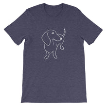 Load image into Gallery viewer, Dachshund Shy - Unisex/Men's T-shirt - WeeShopyDog