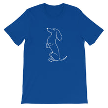 Load image into Gallery viewer, Dachshund Sit-up - Unisex/Men's T-shirt - WeeShopyDog