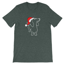 Load image into Gallery viewer, Dachshund Christmas Santa - Unisex/Men's T-shirt - WeeShopyDog