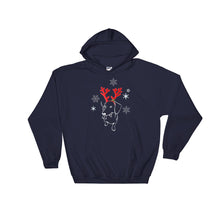 Load image into Gallery viewer, Dachshund Christmas Moose - Hooded Sweatshirt - WeeShopyDog