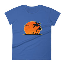 Load image into Gallery viewer, Dachshund Palm Tree - Women&#39;s T-shirt - WeeShopyDog
