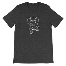 Load image into Gallery viewer, Dachshund Play - Unisex/Men's T-shirt - WeeShopyDog