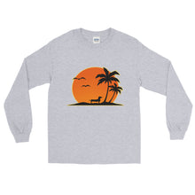 Load image into Gallery viewer, Dachshund Palm Tree - Long Sleeve T-Shirt - WeeShopyDog