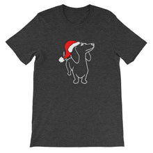 Load image into Gallery viewer, Dachshund Christmas Santa - Unisex/Men's T-shirt - WeeShopyDog