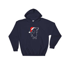 Load image into Gallery viewer, Dachshund Christmas Santa - Hooded Sweatshirt - WeeShopyDog