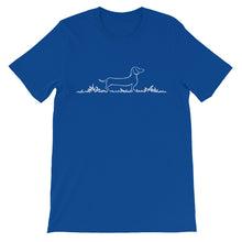 Load image into Gallery viewer, Dachshund Line Grass - Unisex/Men's T-shirt - WeeShopyDog