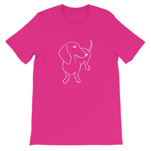 Load image into Gallery viewer, Dachshund Shy - Unisex/Men's T-shirt - WeeShopyDog