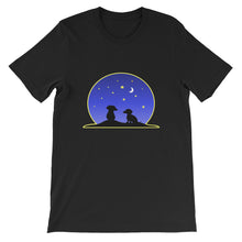 Load image into Gallery viewer, Dachshund Night Love - Unisex/Men's T-shirt - WeeShopyDog
