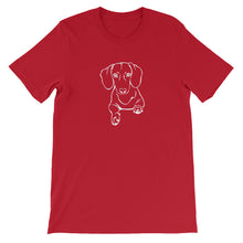 Load image into Gallery viewer, Dachshund Play - Unisex/Men's T-shirt - WeeShopyDog