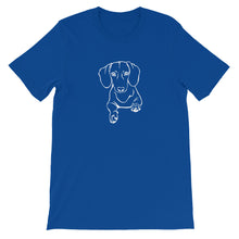 Load image into Gallery viewer, Dachshund Play - Unisex/Men's T-shirt - WeeShopyDog