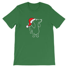 Load image into Gallery viewer, Dachshund Christmas Santa - Unisex/Men's T-shirt - WeeShopyDog