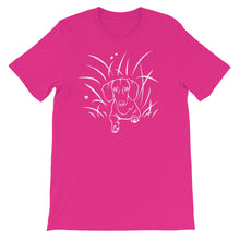 Load image into Gallery viewer, Dachshund Play Grass - Unisex/Men's T-shirt - WeeShopyDog