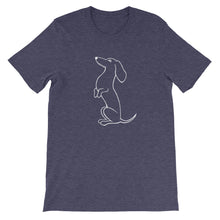 Load image into Gallery viewer, Dachshund Sit-up - Unisex/Men's T-shirt - WeeShopyDog