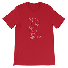 Load image into Gallery viewer, Dachshund Sit-up - Unisex/Men's T-shirt - WeeShopyDog