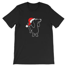Load image into Gallery viewer, Dachshund Christmas Santa - Unisex/Men's T-shirt - WeeShopyDog