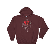 Load image into Gallery viewer, Dachshund Christmas Moose - Hooded Sweatshirt - WeeShopyDog