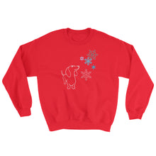 Load image into Gallery viewer, Dachshund Snowflakes - Sweatshirt - WeeShopyDog
