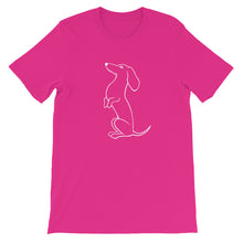Load image into Gallery viewer, Dachshund Sit-up - Unisex/Men's T-shirt - WeeShopyDog