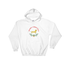 Load image into Gallery viewer, Dachshund Merry Christmas II - Hooded Sweatshirt - WeeShopyDog