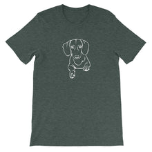 Load image into Gallery viewer, Dachshund Play - Unisex/Men's T-shirt - WeeShopyDog
