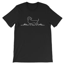 Load image into Gallery viewer, Dachshund Grass - Unisex/Men's T-shirt - WeeShopyDog