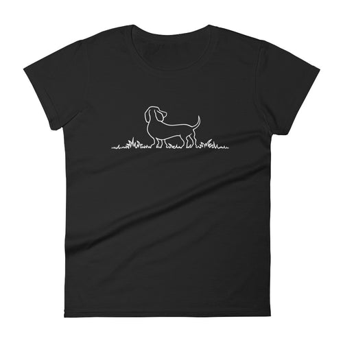Dachshund Grass - Women's T-shirt - WeeShopyDog