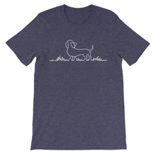 Load image into Gallery viewer, Dachshund Grass - Unisex/Men's T-shirt - WeeShopyDog