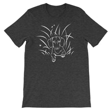 Load image into Gallery viewer, Dachshund Play Grass - Unisex/Men's T-shirt - WeeShopyDog
