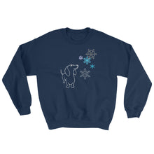 Load image into Gallery viewer, Dachshund Snowflakes - Sweatshirt - WeeShopyDog