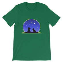 Load image into Gallery viewer, Dachshund Night Love - Unisex/Men's T-shirt - WeeShopyDog