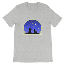 Load image into Gallery viewer, Dachshund Night Love - Unisex/Men's T-shirt - WeeShopyDog