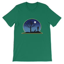 Load image into Gallery viewer, Dachshund Moon - Unisex/Men's T-shirt - WeeShopyDog