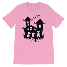 Load image into Gallery viewer, Dogs Halloween Castle - Unisex/Men's T-shirt - WeeShopyDog