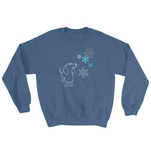 Load image into Gallery viewer, Dachshund Snowflakes - Sweatshirt - WeeShopyDog