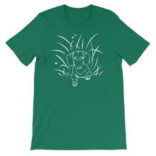 Load image into Gallery viewer, Dachshund Play Grass - Unisex/Men's T-shirt - WeeShopyDog