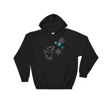Load image into Gallery viewer, Dachshund Snowflakes - Hooded Sweatshirt - WeeShopyDog