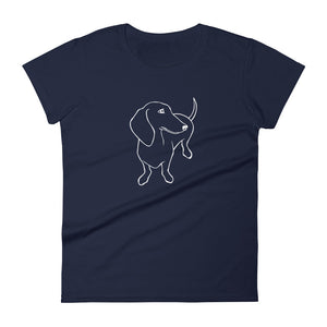 Dachshund Shy - Women's T-shirt - WeeShopyDog