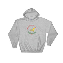 Load image into Gallery viewer, Dachshund Merry Christmas II - Hooded Sweatshirt - WeeShopyDog