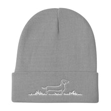 Load image into Gallery viewer, Dachshund Line Grass - Knit Beanie - WeeShopyDog