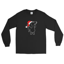 Load image into Gallery viewer, Dachshund Christmas Santa - Long Sleeve T-Shirt - WeeShopyDog