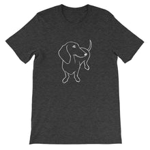 Load image into Gallery viewer, Dachshund Shy - Unisex/Men's T-shirt - WeeShopyDog