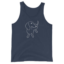 Load image into Gallery viewer, Dachshund Shy - Unisex/Men's Tank Top - WeeShopyDog