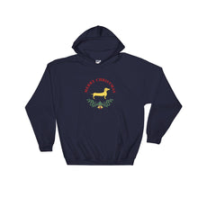 Load image into Gallery viewer, Dachshund Merry Christmas II - Hooded Sweatshirt - WeeShopyDog