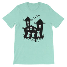 Load image into Gallery viewer, Dogs Halloween Castle - Unisex/Men's T-shirt - WeeShopyDog
